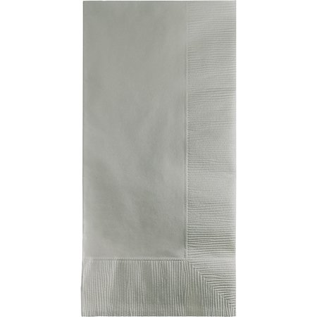 TOUCH OF COLOR Shimmering Silver Napkins, 4"x8", 600PK 273281